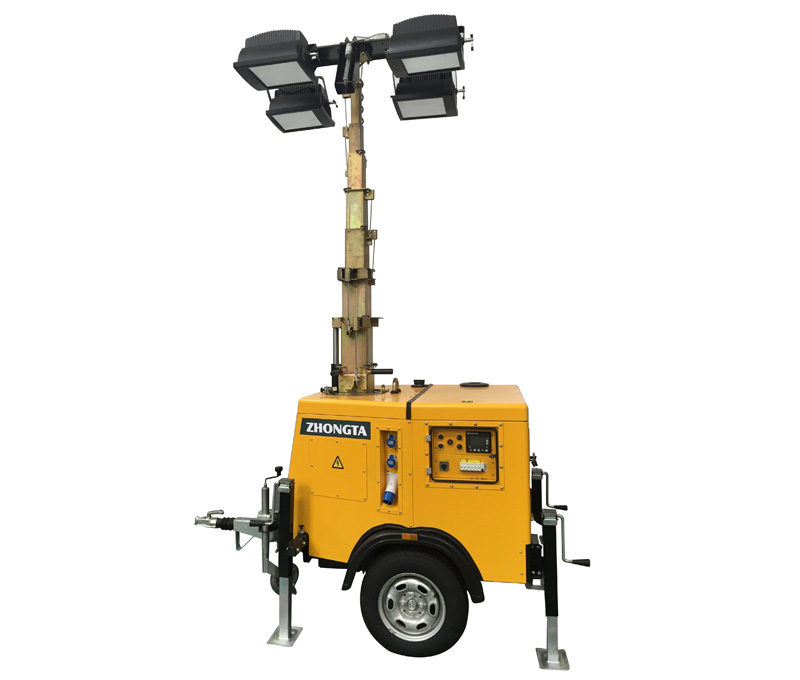 Mobile Construction Light Tower with Diesel Generator